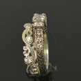 pacific treasures    R346 DIAM SET KORU WEDDING RING-447